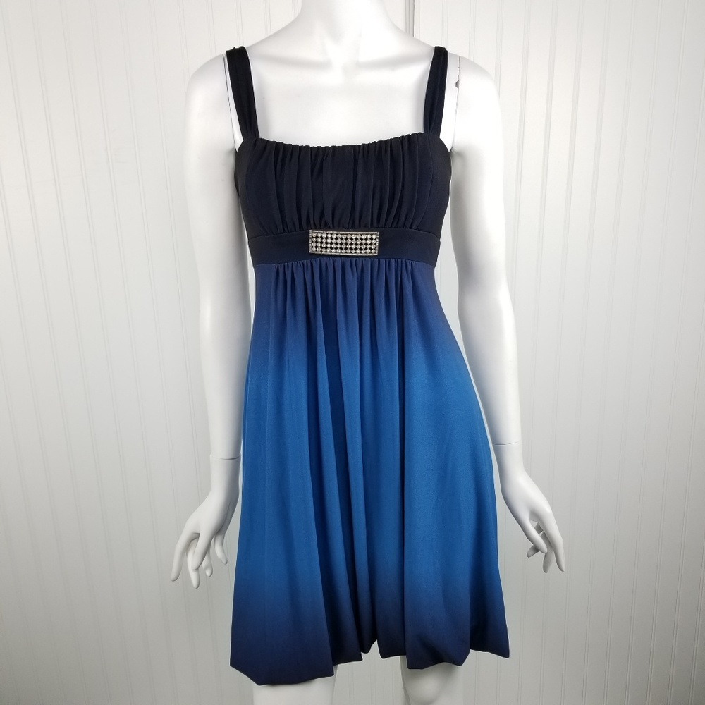 Cache Size 2 Blue Ombre Mini Formal Dress